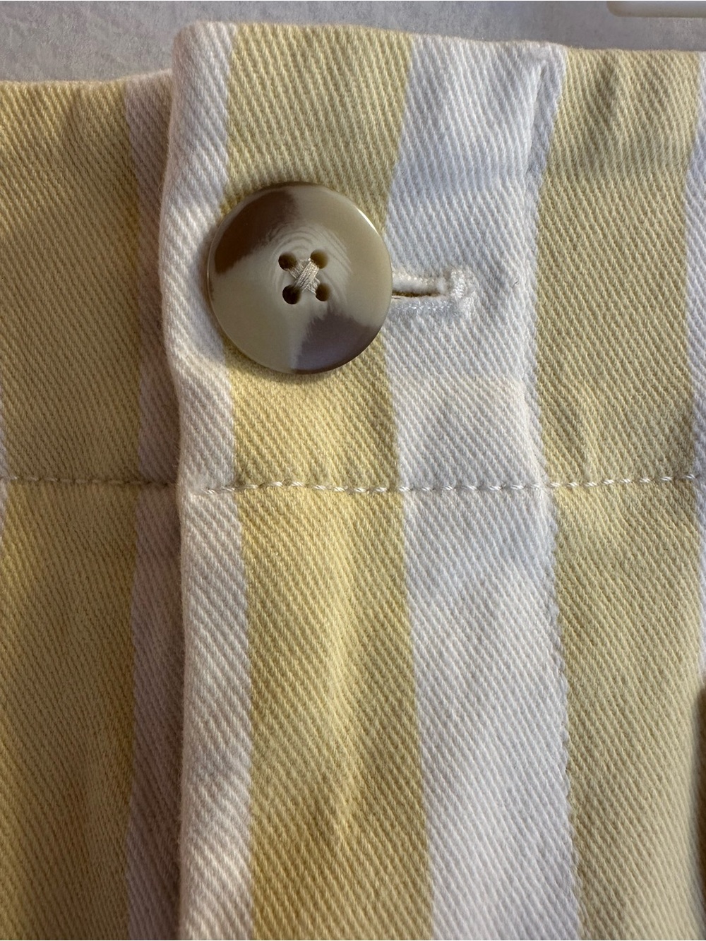 Wide-Leg Striped Pants in Yellow & White - Picture 2 of 8